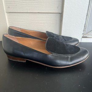 J. Crew Women's Black Calf Hair-Heel Loafers Size 8.5